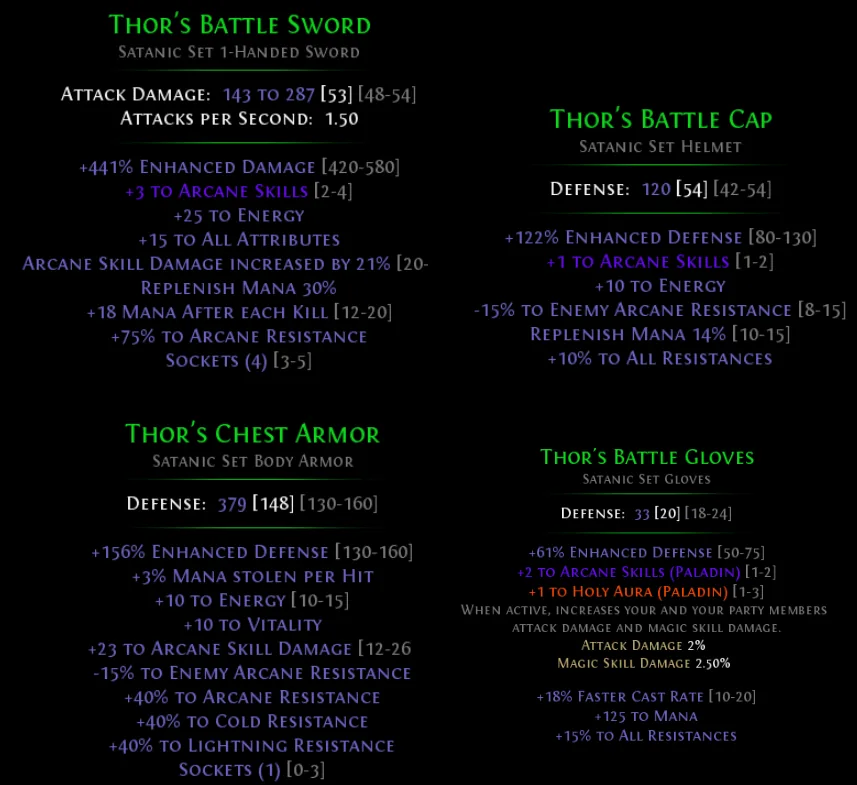 Thor's arcane set