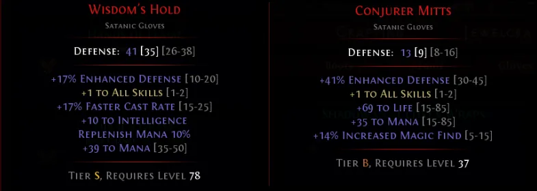 Early game gloves