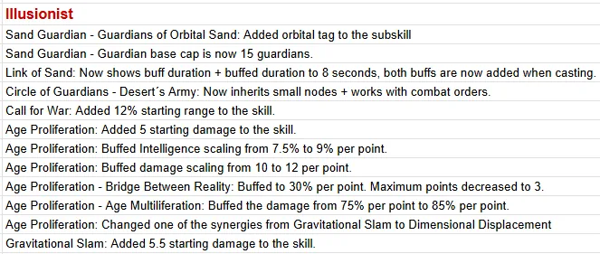 Season 9 Illusionist patch notes