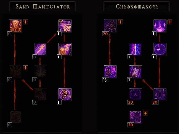 Level 100+ main skill tree
