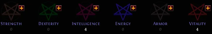 Leveling stat distribution